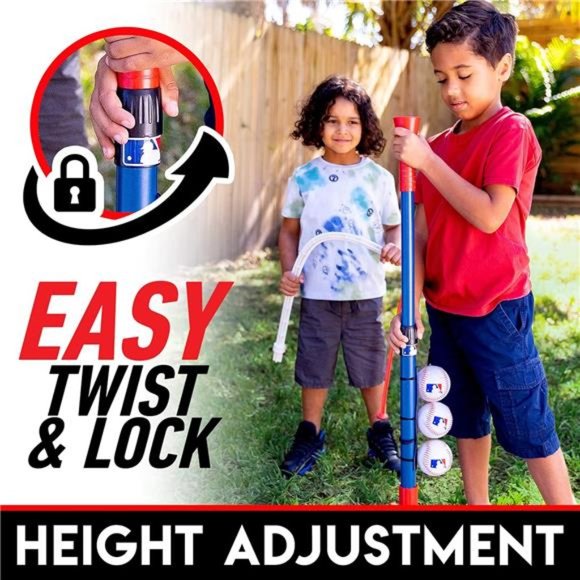 Franklin Sports Grow-with-Me Kids Baseball Batting Tee + Stand Set - Picture 3 of 6